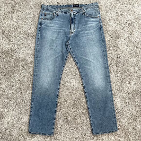 AG Adriano Goldschmied The Everett Men's Straight Jeans 38/34 - Picture 1 of 16